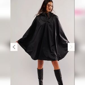 Free People Black Cape Jacket